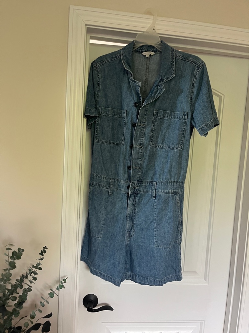 Lucky Brand Denim Short Sleeve Romper